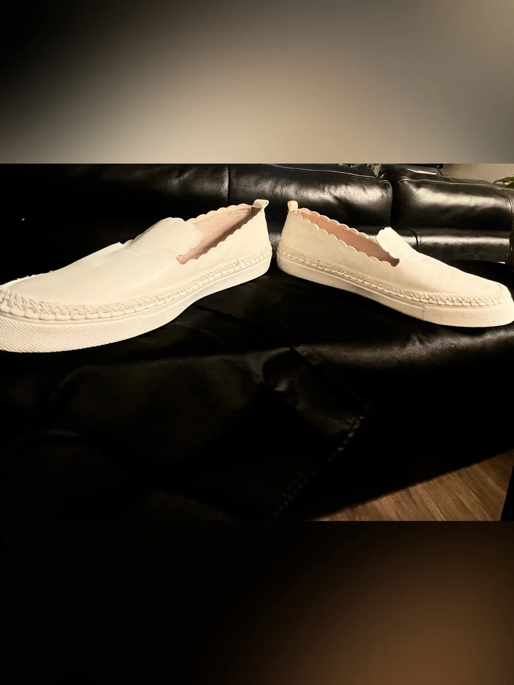 Kate Spade Loren White Leather Slip-On Sneaker Loafer Women’s 10